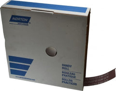Norton - 1-1/2" x 50 Yd 220 Grit Aluminum Oxide Cloth Roll - Very Fine Grade, J Weighted Backing - Exact Tooling
