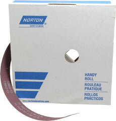 Norton - 1-1/2" x 50 Yd 400 Grit Aluminum Oxide Cloth Roll - Extra Fine Grade, J Weighted Backing - Exact Tooling