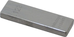 Mitutoyo - 0.123" Rectangular Steel Gage Block - Accuracy Grade 0, Includes Certificate of Inspection - Exact Tooling