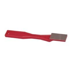 3M - 1-1/2" OAL Very Fine Sharpener Diamond File - 3/4" Wide, 1-1/2 LOC, Red - Exact Tooling