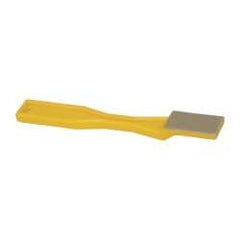 3M - 1-1/2" OAL Very Fine Sharpener Diamond File - 3/4" Wide, 1-1/2 LOC, Yellow - Exact Tooling