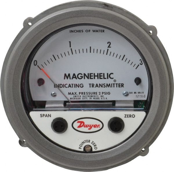 Dwyer - 25 Max psi, Differential Pressure Transmitter with Indication - 1/8" Thread - Exact Tooling