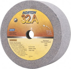 Norton - 5" Diam, 5/8" Hole Size, 2" Overall Thickness, 60 Grit, Type 6 Tool & Cutter Grinding Wheel - Medium Grade, Aluminum Oxide, J Hardness, Vitrified Bond, 4,585 RPM - Exact Tooling