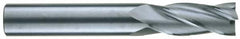 RobbJack - 5/8", 7/8" LOC, 5/8" Shank Diam, 3-1/2" OAL, 4 Flute, Solid Carbide Square End Mill - Single End, Uncoated, Spiral Flute, 30° Helix, Centercutting, Right Hand Cut, Right Hand Flute, Series TS-401 - Exact Tooling