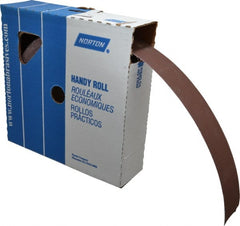 Norton - 2" x 50 Yd 320 Grit Aluminum Oxide Cloth Roll - Extra Fine Grade, J Weighted Backing - Exact Tooling