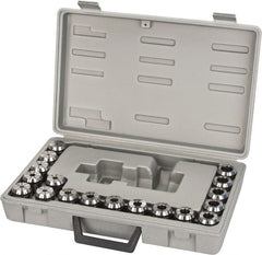 Accupro - 18 Piece, 0.078" to 0.787" Capacity, ER Collet Set - 0.01mm TIR, Series ER32 - Exact Tooling