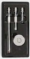 SK - 1/4" Drive Round Head Thumbwheel Ratchet Set - Chrome Finish, Various Lengths, 60 Gear Teeth - Exact Tooling