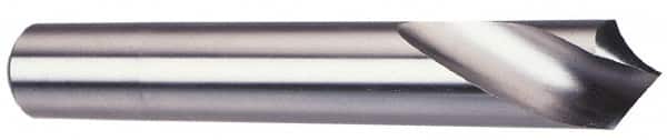 Made in USA - 1/4" Body Diam, 120°, 2-1/2" OAL, Solid Carbide Spotting Drill - Exact Tooling