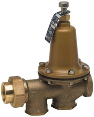 Watts - 300 Max psi Water Pressure Reducing Valve - 1-1/2" FPT Union x FPT Connection, 25 to 75 psi Reduced Pressure Range - Exact Tooling