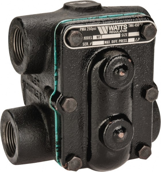 Watts - 4 Port, 1" Pipe, Cast Iron Float & Thermostatic Steam Trap - 30 Max psi - Exact Tooling