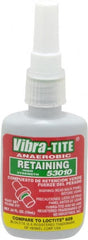 Vibra-Tite - 10 mL Bottle, Green, High Strength Liquid Retaining Compound - Series 530, 24 hr Full Cure Time, Hand Tool Removal - Exact Tooling