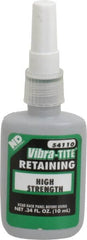 Vibra-Tite - 10 mL Bottle, Green, High Strength Liquid Retaining Compound - Series 541, 24 hr Full Cure Time, Heat Removal - Exact Tooling