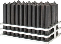 Value Collection - 33 Piece, 1/2 to 1", Transfer Punch Set - Round Shank - Exact Tooling