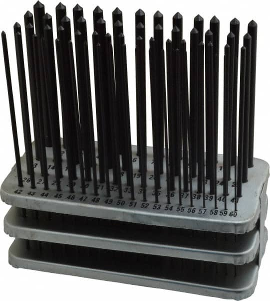 Value Collection - 60 Piece, Transfer Punch Set - Round Shank - Exact Tooling