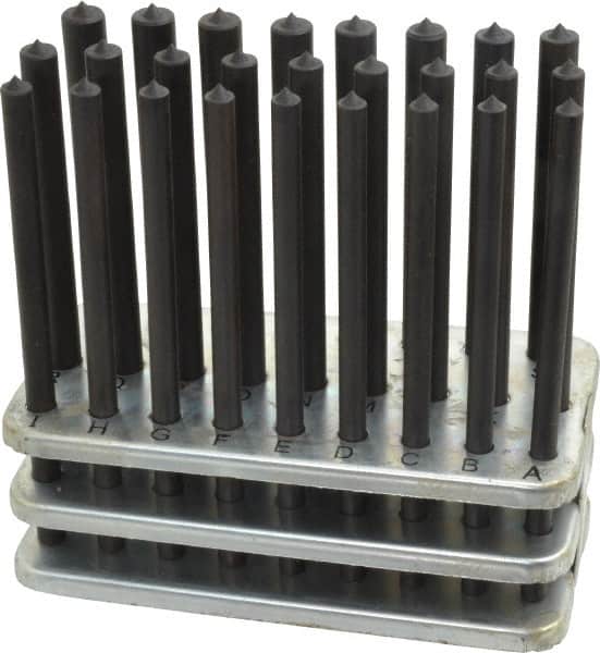 Value Collection - 26 Piece, Transfer Punch Set - Round Shank - Exact Tooling