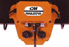 CM - 2 Ton Capacity Motor Driven Trolley - 3-3/8" to 6" Flange Width - Exact Tooling
