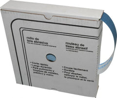 Value Collection - 1-1/2" x 50 Yd 120 Grit Aluminum Oxide Cloth Roll - Fine Grade, J Weighted Backing - Exact Tooling