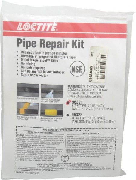 Loctite - 2"x6'" Pipe Fixmastr Pipe Repair Kit - For Onsite Repairs of Cracked Pipes & Damaged Pipe Joints - Exact Tooling