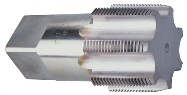 Hertel - 1/8-27 NPTF Thread, 4 Flute Standard Pipe Tap - 2-1/8" OAL, 3/4" Thread Length, 5/16" Shank Diam, TiCN Finish, High Speed Steel - Exact Tooling