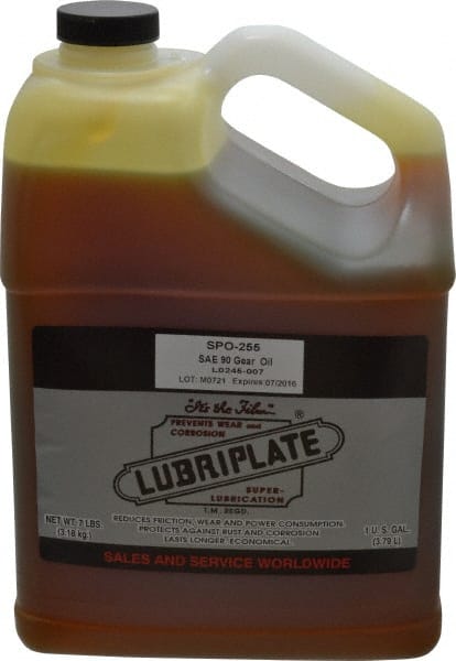 Lubriplate - 1 Gal Bottle, Mineral Gear Oil - 1044 SUS Viscosity at 100°F, 95 SUS Viscosity at 210°F, ISO 220 - Exact Tooling