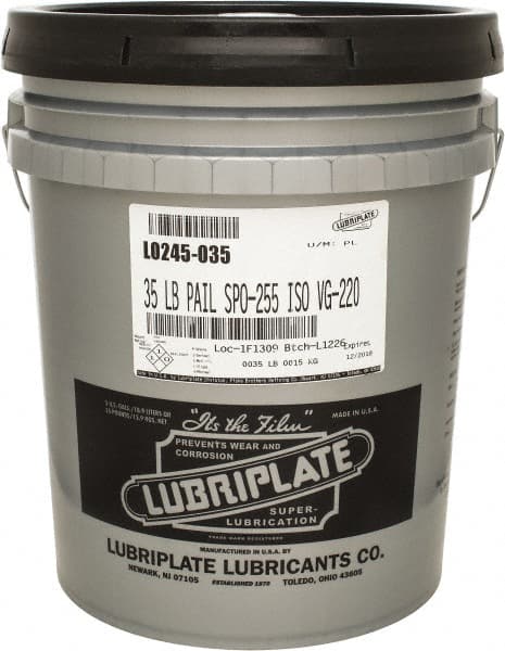 Lubriplate - 5 Gal Pail, Mineral Gear Oil - 1044 SUS Viscosity at 100°F, 95 SUS Viscosity at 210°F, ISO 220 - Exact Tooling