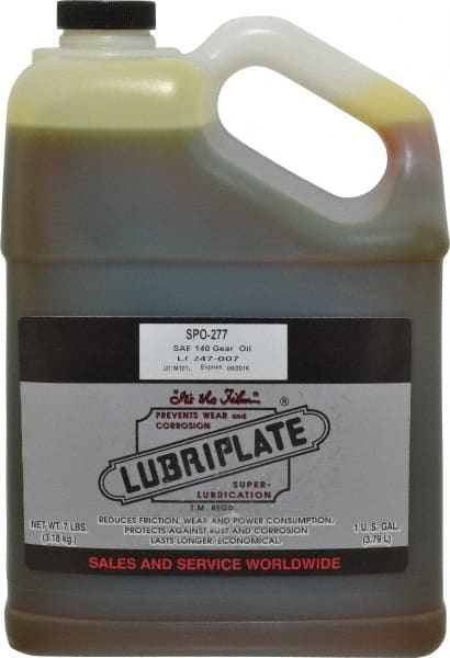Lubriplate - 1 Gal Bottle, Mineral Gear Oil - 148 SUS Viscosity at 210°F, 2260 SUS Viscosity at 100°F, ISO 460 - Exact Tooling