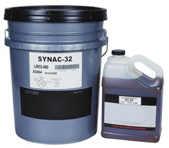 Lubriplate - 5 Gal Pail, ISO 32, SAE 10, Air Compressor Oil - 155 Viscosity (SUS) at 100°F, 46 Viscosity (SUS) at 210°F, Series SYNAC 32 - Exact Tooling