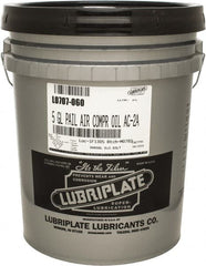 Lubriplate - 5 Gal Pail, ISO 100, SAE 30, Air Compressor Oil - 430 Viscosity (SUS) at 100°F, 63 Viscosity (SUS) at 210°F, Series AC-2A - Exact Tooling