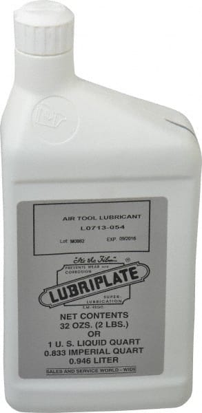 Lubriplate - Bottle, ISO 32, Air Tool Oil - 147 Viscosity (SUS) at 100°F, 44 Viscosity (SUS) at 210°F - Exact Tooling