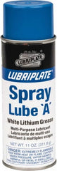 Lubriplate - 12 oz Aerosol Lithium General Purpose Grease - White, 150°F Max Temp, NLGIG 1, - Exact Tooling