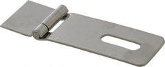 Made in USA - 1-1/2" Long x 4.54" Wide, Hasp - Stainless Steel - Exact Tooling