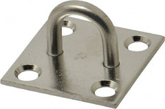 Value Collection - 0.813" High x 1.5" Wide x 1.5" Long Hasp Staple - 302/304 Stainless Steel, 0.075" Thick - Exact Tooling