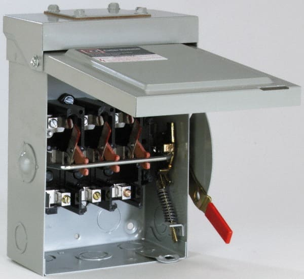 Eaton Cutler-Hammer - 200 Amp, 240 VAC, 3 Pole Nonfused Safety Switch - NEMA 3R, 3 Phase, 15 hp at 240 VAC (Single Phase), 50 hp at 240 VAC (Triple Phase), 3PST Contact Form - Exact Tooling