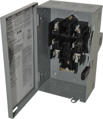 Eaton Cutler-Hammer - 30 Amp, 240 VAC, 2 Pole Fused Safety Switch - NEMA 1, 1 Phase, DPST Contact Form - Exact Tooling