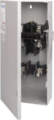 Eaton Cutler-Hammer - 100 Amp, 240 VAC, 2 Pole Fused Safety Switch - NEMA 1, 1 Phase, 7-1/2 to 15 hp at 240 VAC (Single Phase), 15 to 30 hp at 240 VAC (Triple Phase), DPST Contact Form - Exact Tooling