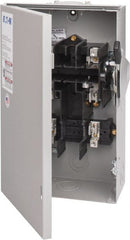 Eaton Cutler-Hammer - 60 Amp, 240 VAC, 2 Pole Fused Safety Switch - NEMA 3R, 3 Phase, 3 to 10 hp at 240 VAC (Single Phase), 7-1/2 to 15 hp at 240 VAC (Triple Phase), DPST Contact Form - Exact Tooling