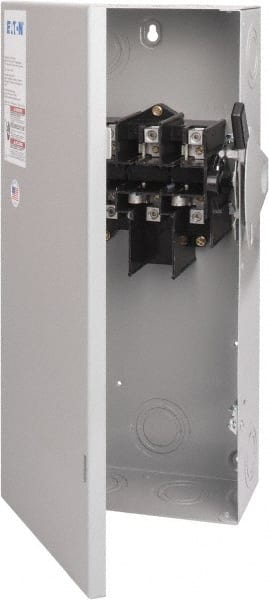 Eaton Cutler-Hammer - 100 Amp, 240 VAC, 3 Pole Nonfused Safety Switch - NEMA 1, 1 Phase, 15 hp at 240 VAC (Single Phase), 30 hp at 240 VAC (Triple Phase), 3PST Contact Form - Exact Tooling