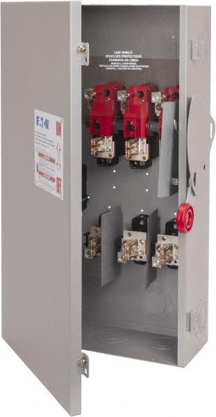 Eaton Cutler-Hammer - 200 Amp, 250 VDC, 480-600 VAC, 3 Pole Fused Safety Switch - NEMA 1, 1 Phase, 50 hp at 480/600 VAC (Single Phase), 125 hp at 480 VAC, 150 hp at 600 VAC (Triple Phase), 3PST Contact Form - Exact Tooling