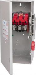 Eaton Cutler-Hammer - 30 Amp, 250 VDC, 480-600 VAC, 3 Pole Nonfused Safety Switch - NEMA 1, 1 Phase, 7-1/2 hp at 480 VAC, 10 hp at 600 VAC (Single Phase), 20 hp at 480 VAC, 30 hp at 600 VAC (Triple Phase), 3PST Contact Form - Exact Tooling
