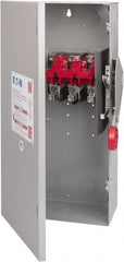 Eaton Cutler-Hammer - 100 Amp, 250 VDC, 480-600 VAC, 3 Pole Nonfused Safety Switch - NEMA 1, 1 Phase, 40 hp at 480 VAC, 50 hp at 600 VAC (Single Phase), 75 hp at 480 VAC, 100 hp at 600 VAC, 20 hp at 250 VDC (Triple Phase), 3PST Contact Form - Exact Tooling