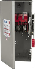 Eaton Cutler-Hammer - 30 Amp, 250 VDC, 480-600 VAC, 3 Pole Nonfused Safety Switch - NEMA 3R, 3 Phase, 7-1/2 hp at 480 VAC, 10 hp at 600 VAC (Single Phase), 20 hp at 480 VAC, 30 hp at 600 VAC (Triple Phase), 3PST Contact Form - Exact Tooling