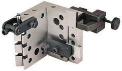 Suburban Tool - 4" Wide x 4" Deep x 4-1/2" High Steel Precision-Ground Angle Plate - V-Step Plate, Machined Holes on Surface, Open End, 1" Thick, Pair of Plates - Exact Tooling
