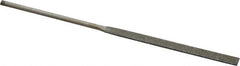 Value Collection - 5-1/2" OAL Fine Equalling Needle Diamond File - 13/64" Wide x 3/64" Thick, 2-3/4 LOC - Exact Tooling