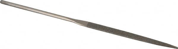 Value Collection - 5-1/2" OAL Fine Taper Needle Diamond File - 13/64" Wide x 3/64" Thick, 2-3/4 LOC - Exact Tooling