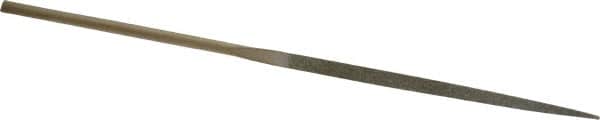 Value Collection - 5-1/2" OAL Fine Three Square Needle Diamond File - 9/64" Wide x 9/64" Thick, 2-3/4 LOC - Exact Tooling