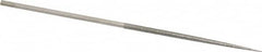 Value Collection - 5-1/2" OAL Fine Round Needle Diamond File - 1/8" Wide x 1/8" Thick, 2-3/4 LOC - Exact Tooling