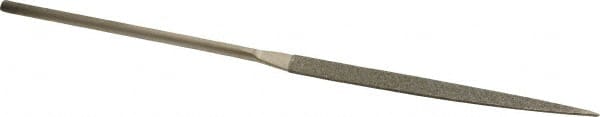 Value Collection - 5-1/2" OAL Fine Knife Needle Diamond File - 3/16" Wide x 1/16" Thick, 2-3/4 LOC - Exact Tooling