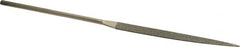 Value Collection - 5-1/2" OAL Fine Knife Needle Diamond File - 3/16" Wide x 1/16" Thick, 2-3/4 LOC - Exact Tooling