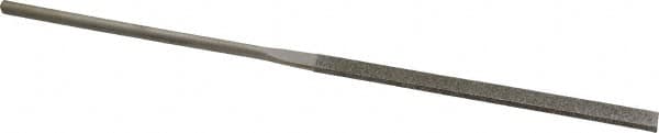 Value Collection - 5-1/2" OAL Medium Equalling Needle Diamond File - 13/64" Wide x 3/64" Thick, 2-3/4 LOC - Exact Tooling