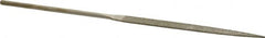 Value Collection - 5-1/2" OAL Medium Point Needle Diamond File - 13/64" Wide x 3/64" Thick, 2-3/4 LOC - Exact Tooling